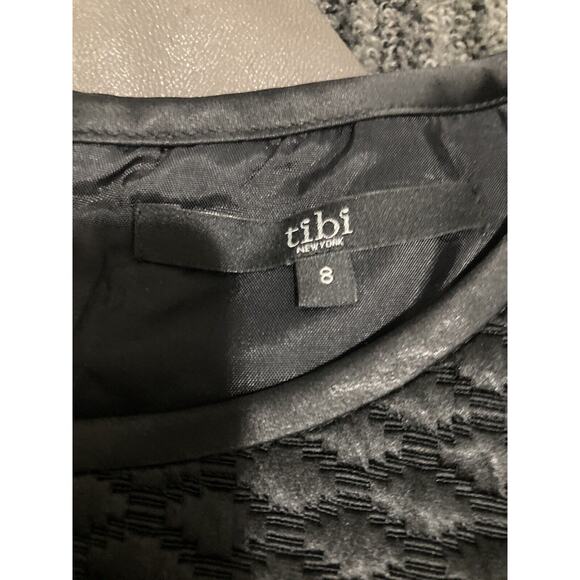 TIBI Womens Black Peplum Textured Sleeveless Vest Top Size 8 - Picture 3 of 4